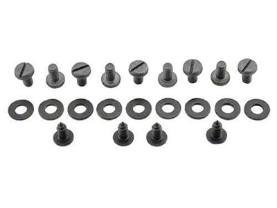 Floor Pan Screw & Washer Kit - For Metal Transmission Cover- 22 Pieces With Battery Cover Plate - Ford