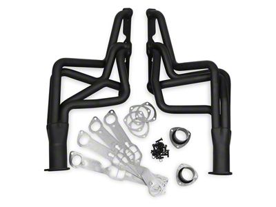 Flowtech 1-5/8-Inch Long Tube Headers; Black Painted (70-74 V8 Firebird)