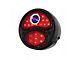 12-Volt LED Tail Light; Black Housing; Red Lens with Blue Dot; Driver Side (28-31 Model A)