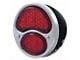 12-Volt LED Tail Light; Black and Stainless Steel Housing; Red Lens; Driver Side (28-31 Model A)