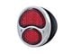 12-Volt LED Tail Light; Black and Stainless Steel Housing; Red Lens; Passenger Side (28-31 Model A)