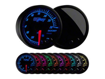 30 PSI Boost/Vacuum Gauge; Elite 10 Color (Universal; Some Adaptation May Be Required)