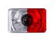 4x6-Inch Headlamp Protection Covers; Red