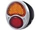 6-Volt LED Tail Light; Black and Stainless Steel Housing; Red and Amber Lens; Driver Side (28-31 Model A)