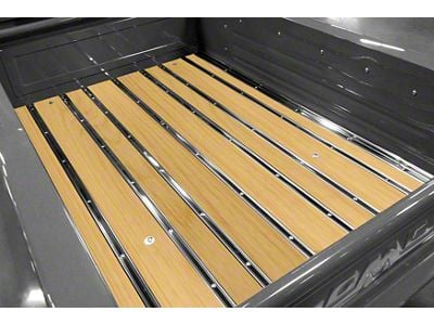 Bed-in-a-Box Floor Kit; Pre-Drilled; Pine Wood; Polished Stainless Punched Bed Strips (28-31 Model AA)