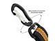 Direct to Seatbelt Swivel Tether; Black/Orange