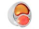 Doulamp Tail Light; Polished Stainless Steel Housing; Amber/Red Lens; Passenger Side (28-31 Model A)