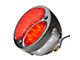 LED Tail Light with License Plate Light; Black Housing; Red Lens; Driver Side (28-31 Model A)