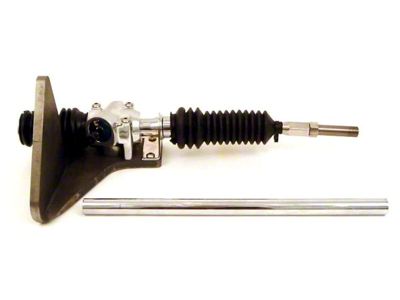 Manual Rack and Pinion with Paintable Bracket; No Mounting Holes; Cross-Steer (28-31 Model A, Model AA)