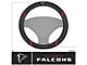 Steering Wheel Cover with Atlanta Falcons Logo; Black (Universal; Some Adaptation May Be Required)