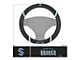 Steering Wheel Cover with Seattle Kraken Logo; Black (Universal; Some Adaptation May Be Required)