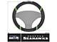 Steering Wheel Cover with Seattle Seahawks Logo; Black (Universal; Some Adaptation May Be Required)