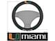 Steering Wheel Cover with University of Miami Logo; Black (Universal; Some Adaptation May Be Required)