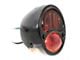 Stop Script Tail Light with License Plate Light; Black Housing; Amber/Red Lens; Driver Side (28-31 Model A)