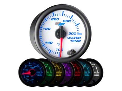 Water Temperature Gauge; White 7 Color (Universal; Some Adaptation May Be Required)