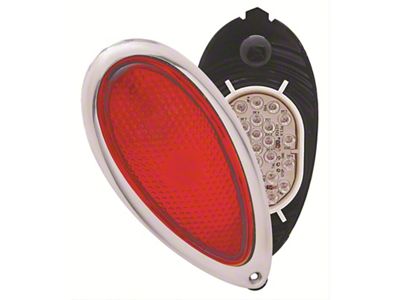 28-LED Tail Light; Stainless Steel Housing; Red Lens (38-39 Ford Car, Ford Truck)