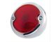 Tail Light; Stainless Steel Housing; Red Lens; Passenger Side (33-36 Ford Car, Ford Truck)