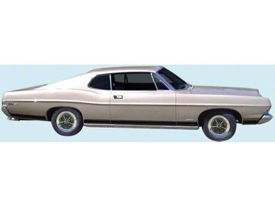 Lower Side Stripes; White (1968 Galaxie 500)