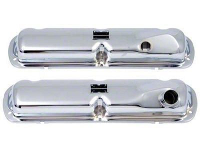 Valve Covers; Chrome (64-67 Custom, Custom 500; 64-66 Galaxie, Galaxie 500)