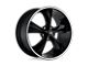 Foose Legend Gloss Black Milled Wheel; 17x8; 1mm Offset (82-92 Camaro)