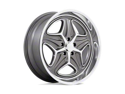 Foose Merlot Anthracite Machined Wheel; 22x9; 15mm Offset (82-92 Camaro)