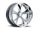 Foose Nitrous High Luster Polished Wheel; Rear Only; 20x10; 0mm Offset (82-92 Camaro)