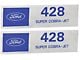 Ford 428 Super Cobra Jet Valve Cover Decals