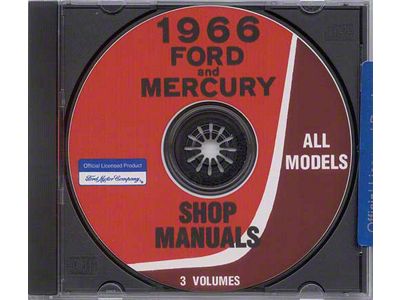 1966 Ford and Mercury Manuals; 3 Volumes (CD-ROM)