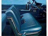 Ford Bench Seat Upholstery, Set, Front & Rear, Vinyl, Fastback, Galaxie, 1968 (2-Door Fastback)