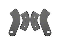 Ford Bucket Seat Hinge Covers, Inners & Outers, Black, Set,Falcon, Galaxie, Thunderbird, Comet, 1961-1965