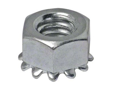 Ford Cinch Fastener - Nickel - Hex Nut With Lock Washer - 10-32