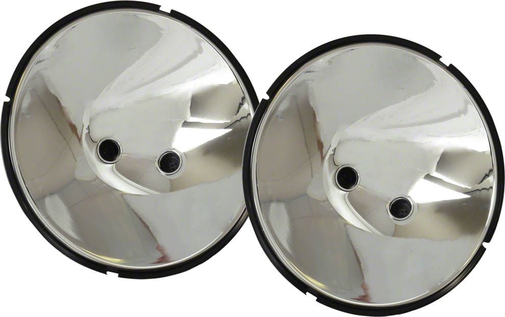 Ecklers Headlight Reflector, 2-Bulb Style, Aluminum Finish