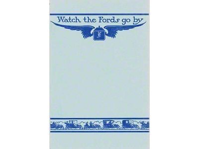 Ford Motor Cars 1909 Watch Fords Go By - 30 Pages - 30 Illustrations