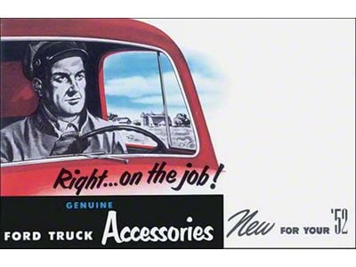 1952 Ford Truck Foldout Color Accessory Brochure