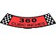 Ford Pickup Truck Air Cleaner Decal - 360 CID