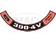 Ford Pickup Truck Air Cleaner Decal - 4 Barrel 390 CID