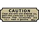 Ford Pickup Truck Air Cleaner Decal - Caution (Also Passenger)