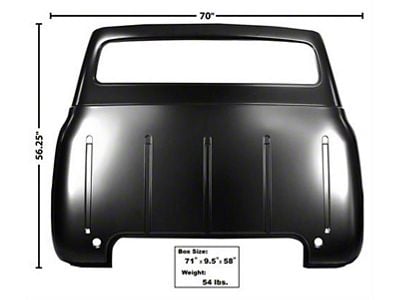 Ford Pickup Truck Back Cab Panel - For Small Rear Window