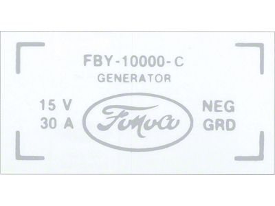 Ford Pickup Truck Generator Decal