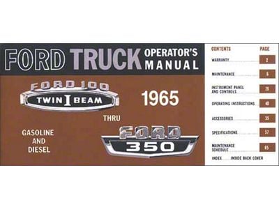 1965 Ford Truck Owners Manual