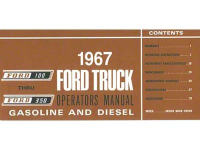 1967 Ford Truck Owners Manual