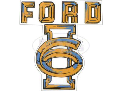 Ford Pickup Truck Valve Cover Decal - I Block 6 Cylinder