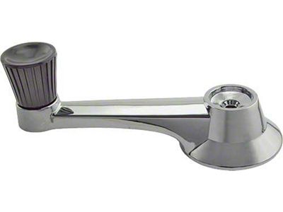 Ford Pickup Truck Window Crank Handle - Chrome With Black Knob - F100 Thru F750