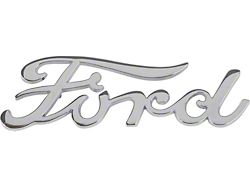 Ford Script Hood Emblem; Chrome (55-56 F-100, F-250, F-350)