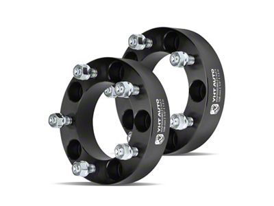 1.50-Inch 5-Lug Wheel Spacers; Black; Set of Two (75-96 F-150)