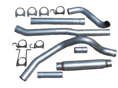 4-Inch Aluminized Single Exhaust System; Side Exit (94-98 7.3L Powerstroke F-250/F-350)