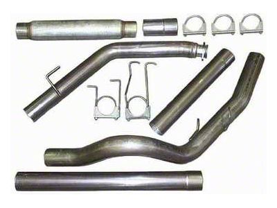 4-Inch Stainless Single Exhaust System; Side Exit (94-98 7.3L Powerstroke F-250/F-350)