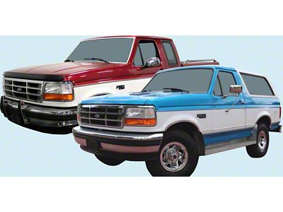 Tu-Tone 7-Band Upper/5-Band Lower Stripes; Light Santa Fe Metallic/White (92-98 F-250, F-350)