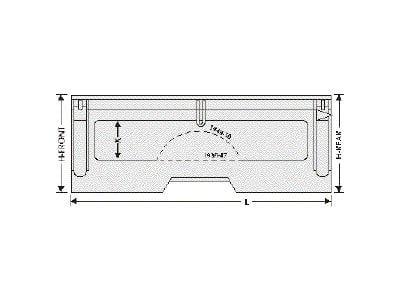 Assembled Bedside without Stake Hole; Passenger Side (48-50 F1, F2, F3, F4)