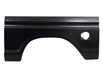 Bed Side Wheel Arch Panel; With Square Fuel Door; Driver Side (73-79 F-100, F-150, F-250, F-350 w/ 8-Foot Bed)